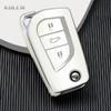 Fashion Tpu Car Flip Key Case Cover Fob For Toyota Auris Corolla Avensis Verso Yaris Aygo Scion Tc Im Camry Rav4 Forturner Hilux