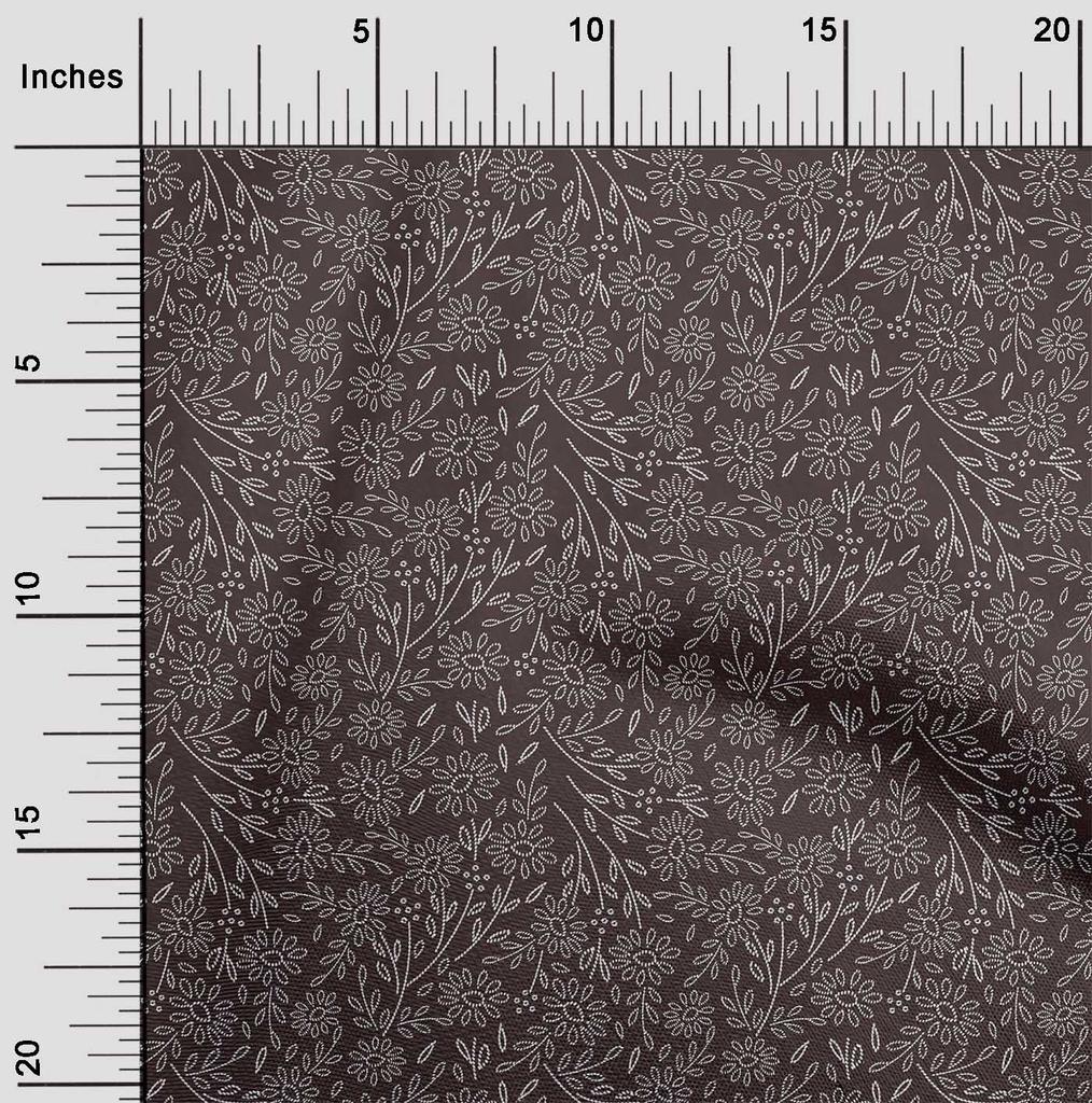 oneOone Cotton Flex Fabric Artistic Floral Sashiko Print Fabric Prints by Yard 40 Inch