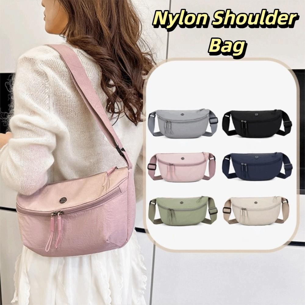 Large Capacity Nylon Shoulder Bag Casual Dumpling Bag Fashion Oxford Cloth Crossbody Bag  Women