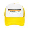 Sommer Atmungsaktiv Deutschland Flagge Deutschland Fußball Netz Golf Hut Kappen Unisex Verstellbar Schaumstoff Trucker Hüte Für Freizeitkleidung