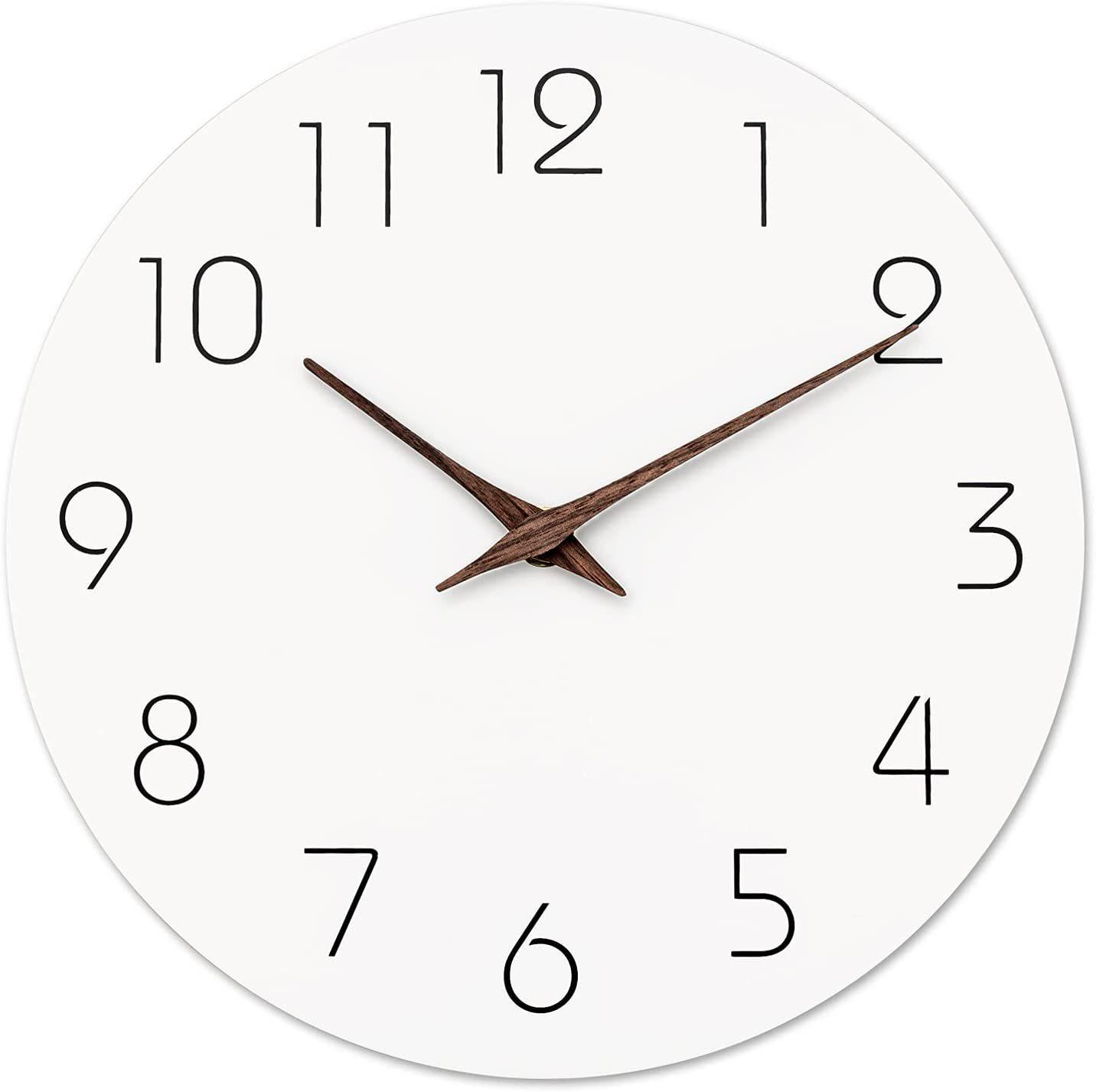 

Minimalist Nordic Silent Wall Clock for Living Room or Bedroom Decor 12 inch