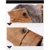 New  Men's Leather Suit Jacket Slim Plus Fleece Coat Fashion Mid-long PU Leather Jacket Streetwear Men Casual Warm Outerwear