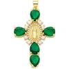 Personalized European & American Cross-Border Copper Zircon Cross Necklace & Earrings Set