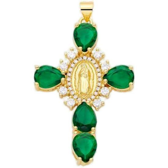 Personalized European & American Cross-Border Copper Zircon Cross Necklace & Earrings Set