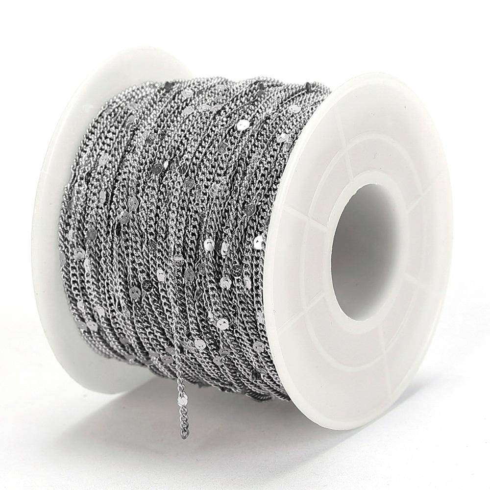 

10meters/roll Gold Stainless Steel Chain Necklace Link Chain Accessories for Bracelets Jewelry Making Components Handmade DIY 10meters