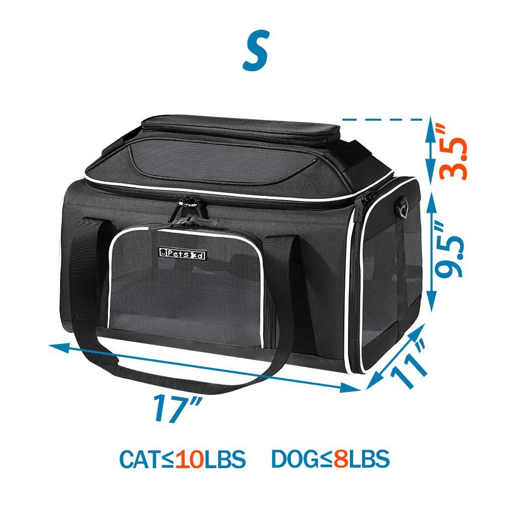 

Petskd Сумки для переноски домашних животных с верхним расширением, мягкие боковины, переносная сумка для собак, складная, дышащая, одобренная авиакомпаниями, сумка для кошек
