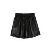 Lap Waistband Leather Short Pants An4lpa40