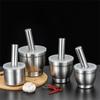 Efficient Mortar and Pestle Set Food Grinder Pills Crusher Spices Grinder 304Stainless Steel Material for Kitchen