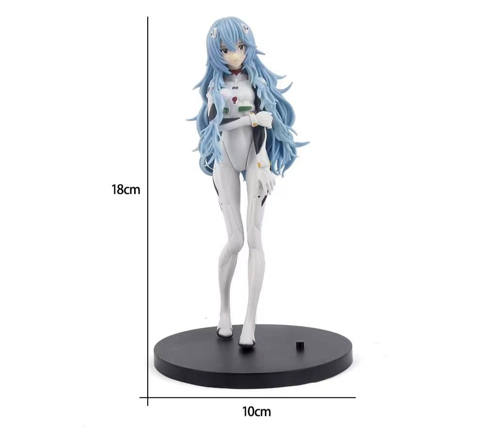 18cm Hot Anime Figure EVA Ayanami Rei Asuka Two-Dimensional Model Chassis Desktop Ornament Gift Doll Toys packaged