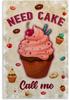 Soft Serve Ice Cream Iron Poster Painting Tin Sign Vintage Wall Decor for Cafe Bar Pub Home Beer Decoration Crafts