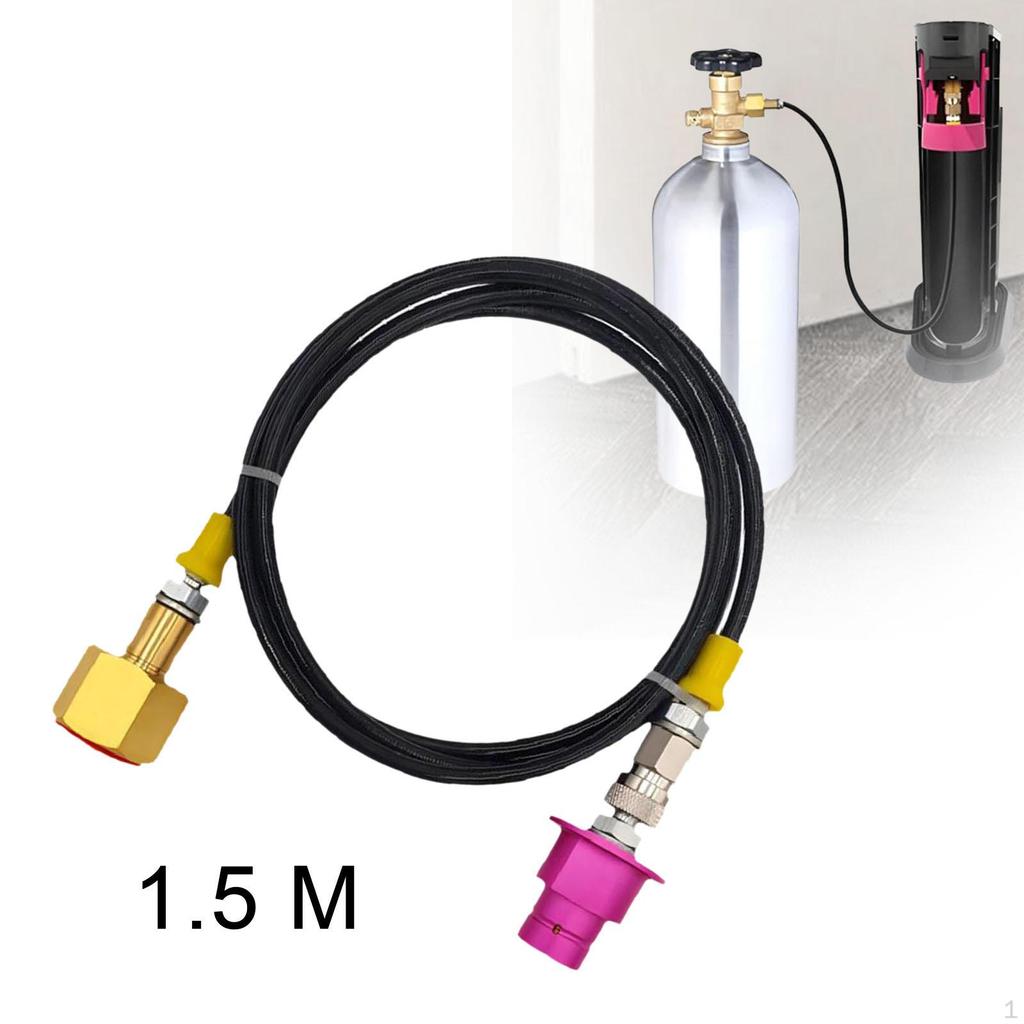 CO2 Adapter Zylinder Nachfüllschlauch Direktanschluss, Verbindungsrohr, Aluminium