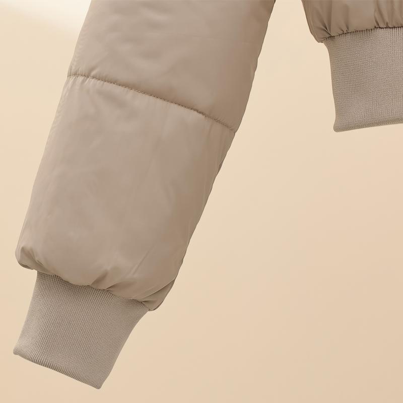 Mode Winter Damenmäntel Kapuze Kunstfellkragen Dick Warm Kurze Parkas Locker Damenjacken