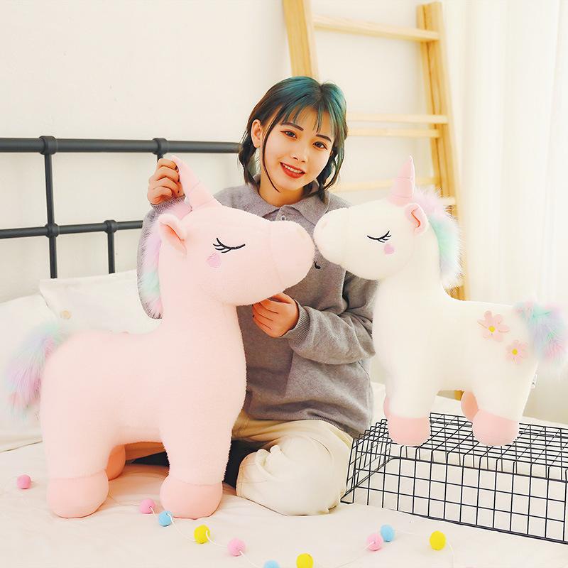30-40cm Kawaii Unicorn Stuffed Plush Toy Soft Animal Horse Dolls For Children Girl Pillow Birthday Gifts