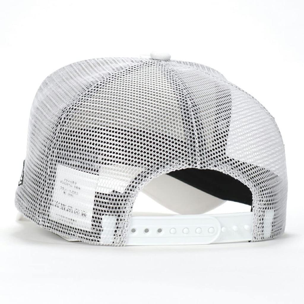 New Era 9FORTY Trucker Mesh Cap Free Tonal ONSPOTZ and Deep Elbow BB UV Trendy Functional Hat A-Frame (14721091, N839AF173) White, Color, Exclusive,