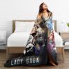 Lady Gaga Mayhem Album Super Warm Blanket Travel Plush Throw Blanket Novelty Couch Chair Flannel Bedspread Sofa Bed Cover