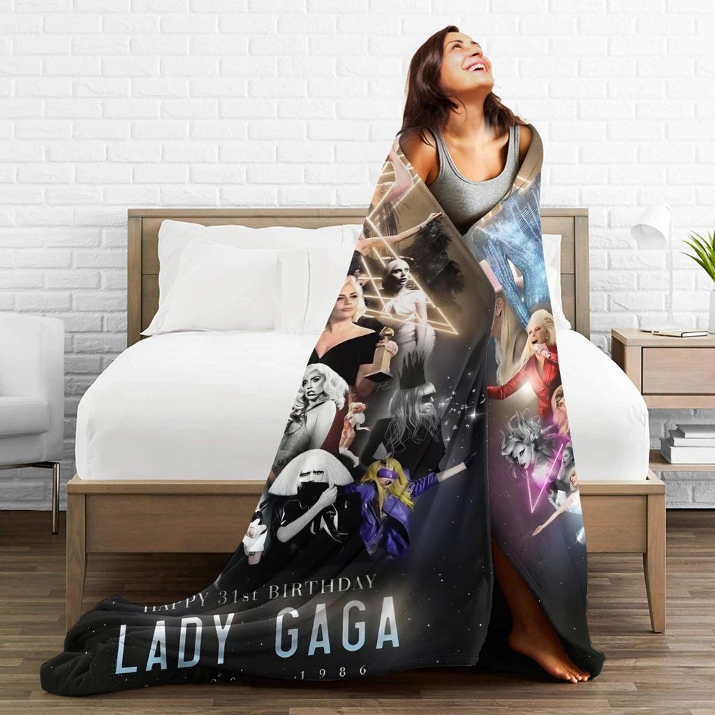 Lady Gaga Mayhem Album Super Warm Blanket Travel Plush Throw Blanket Novelty Couch Chair Flannel Bedspread Sofa Bed Cover