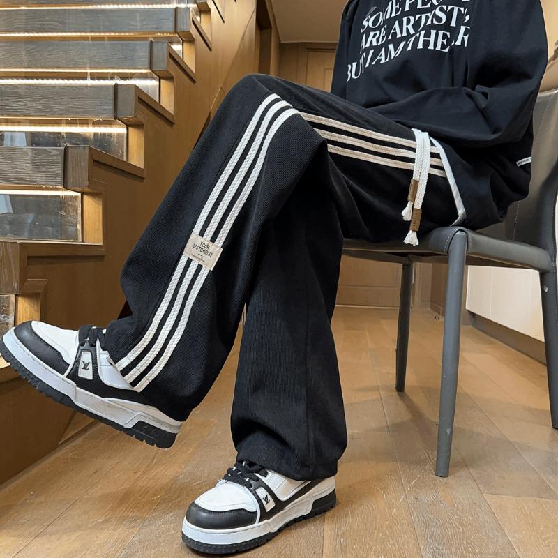 New Loose Casual Pants Men's Trend Versatile Pants Summer Thin Pendant Wide-leg Pants