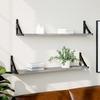VidaXL Wall Shelves 2pcs Sonoma Grey 80x15x15.5 Cm Engineered Wood 836331
