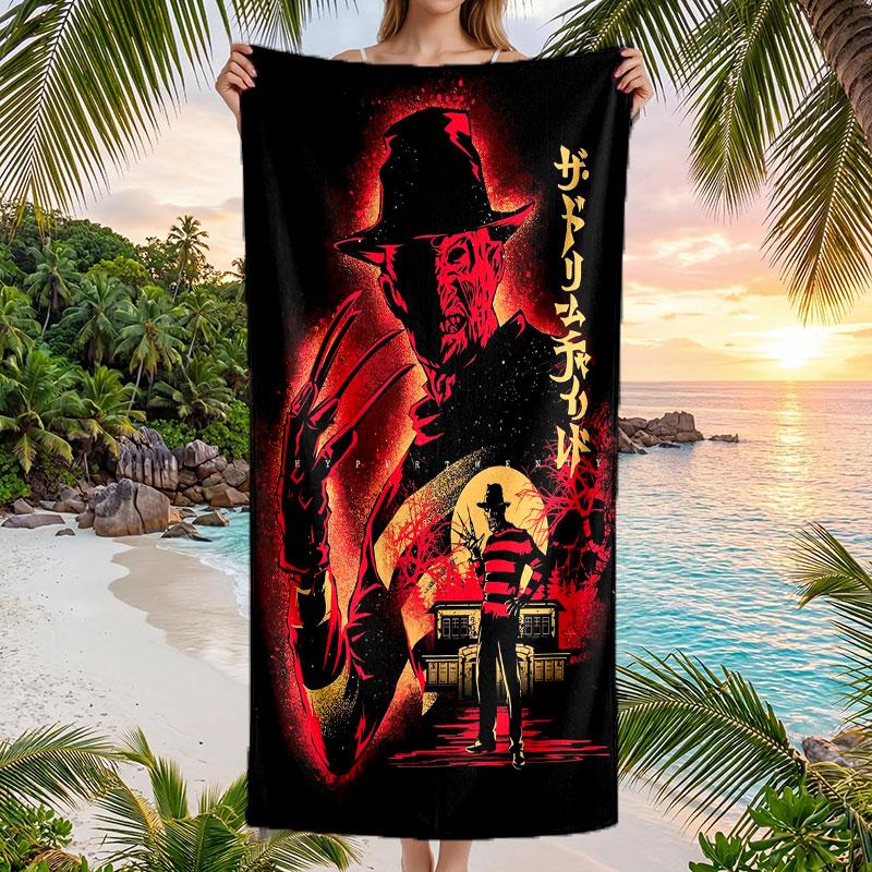 Large Beach Towel Quick Dry Absorbent Towel For Beach IndoorA Nightmare on Elm Street Freddy Krueger