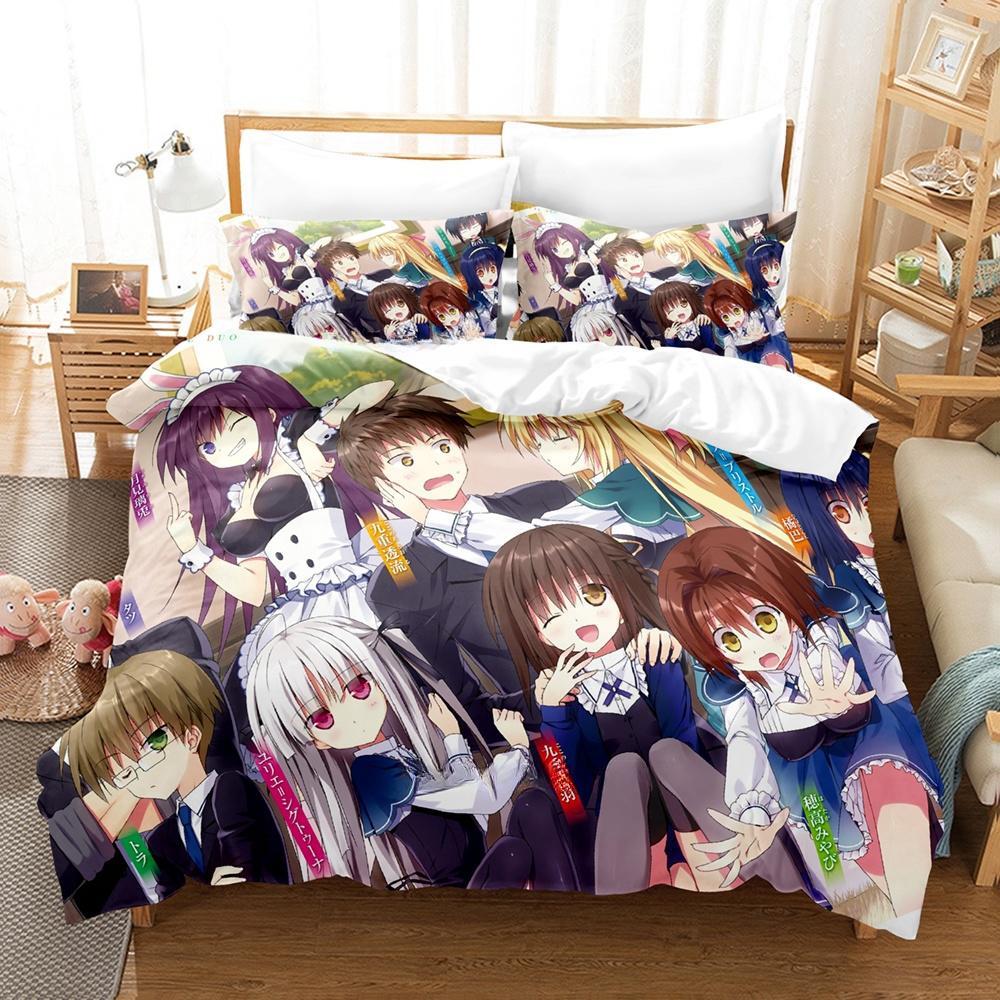 New 3d Print Kawaii Anime Absolute Duo Bedding Set Single Twin Full Queen King Size Bed Set Adult Kid Bedroom Duvet cover Sets