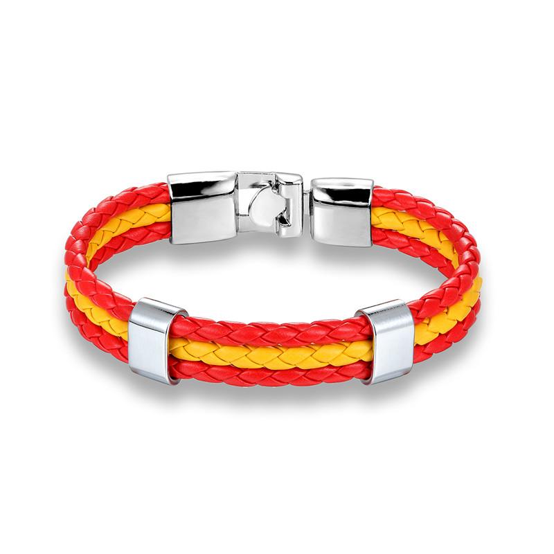 8 Styles Yellow Red Multilayer Rope Leather Bracelet Magnet Bracelets 550Paracord Survival Bracelets Pulseras