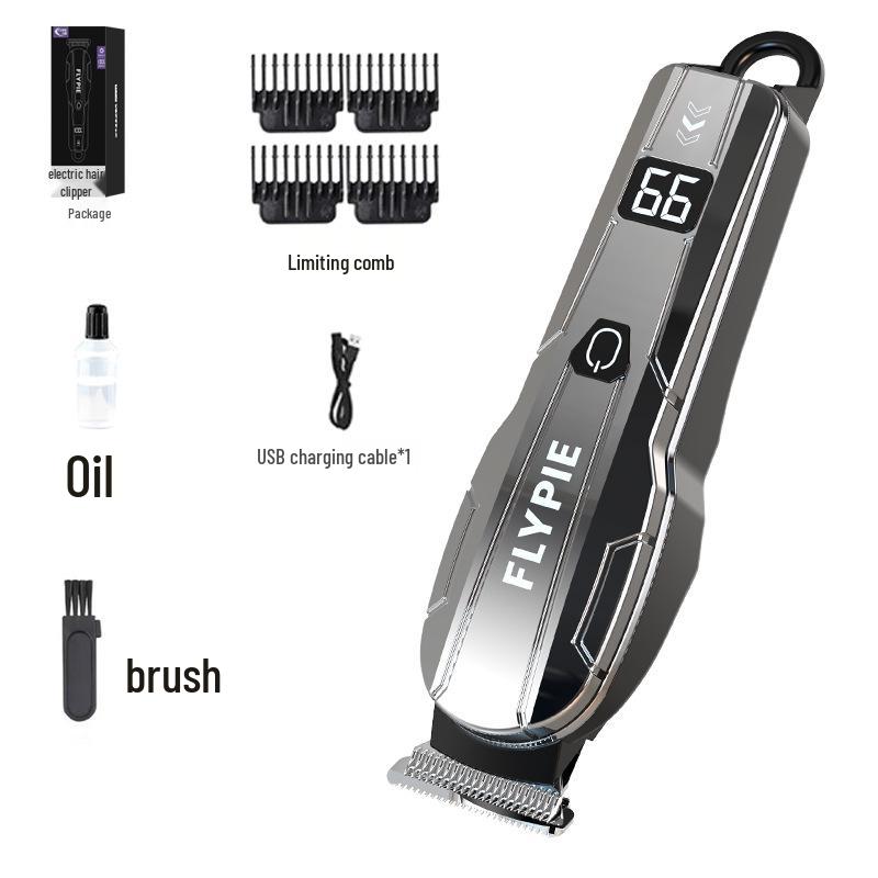 Wireless Digital Display Hair Clipper - Rechargeable Electric Barber Tool for Salon & Home Use