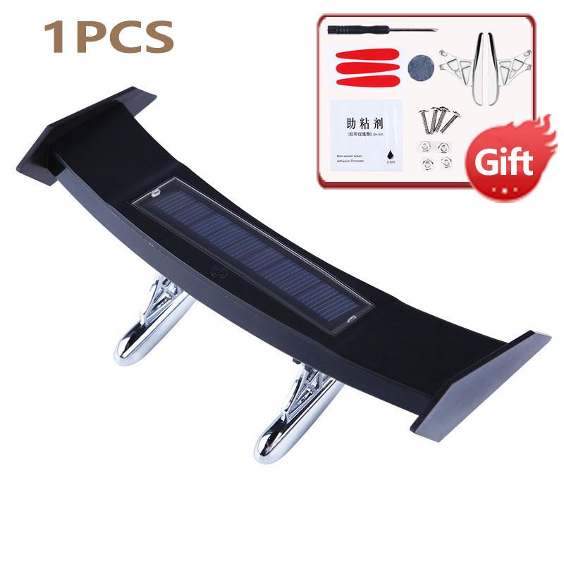 

12V Mini Solar Tail Light Universal LED Car Rear Spoiler Flashing Warning Waterproof Wing with Smart Sensor Modified Accessories