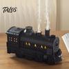 Large Capacity Desktop Humidifier Vintage Steam Train Aroma Diffuser, 300ml Ultrasonic Cool Mist with Dual Decorative Fragrance Machine for Office LED
