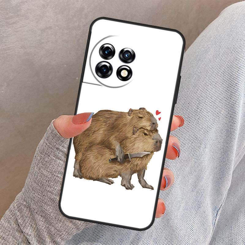 Cute Cartoon Capybara Cover For OnePlus Nord 4 3 CE 2 Lite N20 N10 N30 OnePlus 8T 10T 13 13R 12 12R 11 10 Pro Case