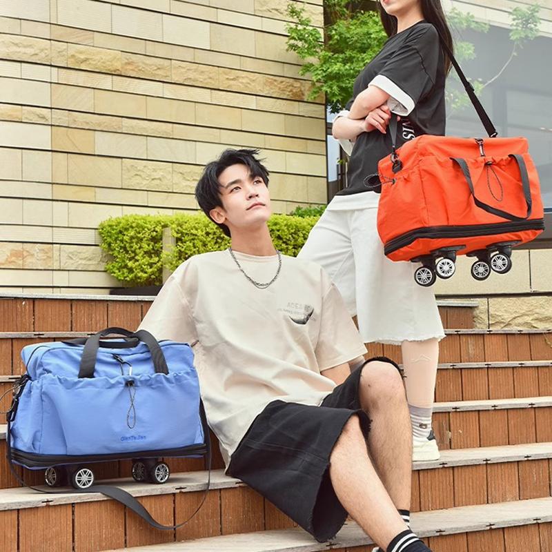 Handbag Large-capacity Short-distance Travel Bag Female Travel Pending Delivery Storage Duffel Bag Sports with Wheels Fitness Bag Male