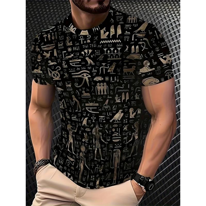 3D Printed T-shirt Casual Oversized Round Neck T-shirt