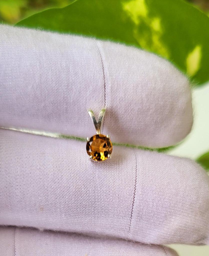 Natural Yellow Tourmaline Gemstone 925 Sterling Silver Pendant A 130 Gift