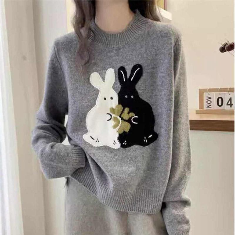 Weater for Women Autumn Winter Thickened Pullover Warm Knitted Stretchy Long Sleeve Oversize Jumper Tops