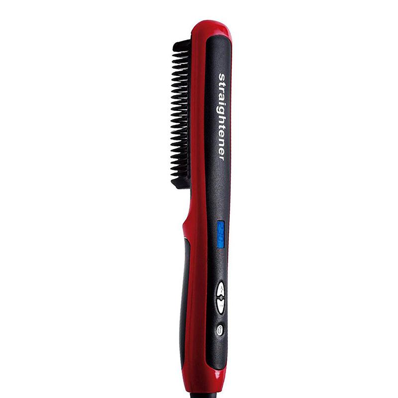Straightening Heating Combs Men Beard Hair Straightener Ceramic Curler Electric Hair Brush Straightener