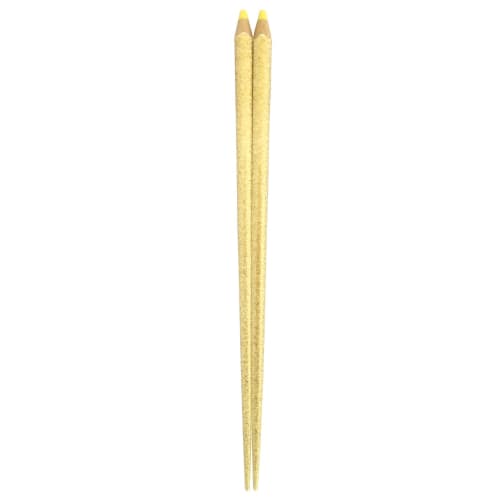 Aoba Chopsticks, Dishwasher Safe, Natural Wood, Colored Pencils, Pretty Yellow, 22.5cm