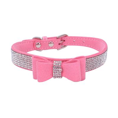 Col Bling Exquis pour Animal de Compagnie avec Nœud Papillon Strass pour Animaux Nœud Papillon Col pour Chiot