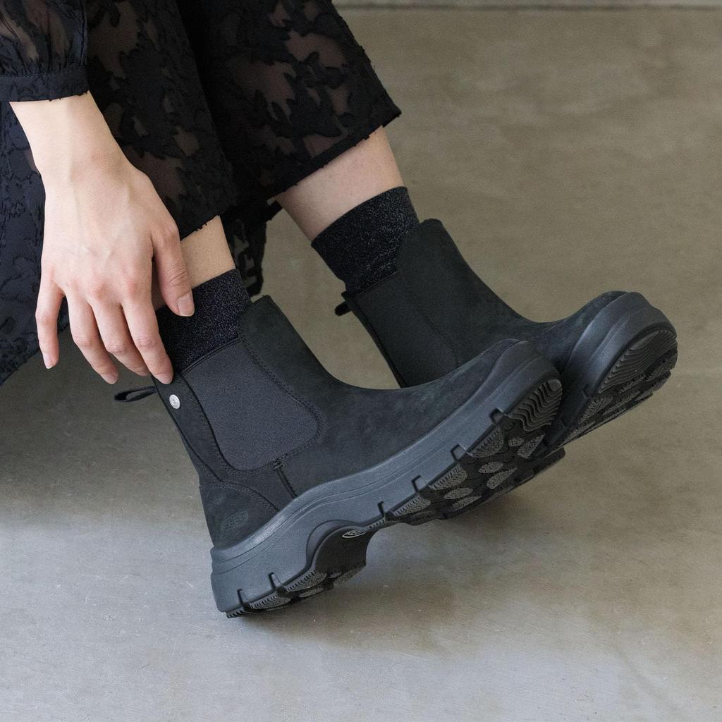 KOSA CHELSEA Boots for Cm [KEEN] [Keen] Women, BLACK/BLACK, 26.0
