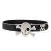 New Fashion Skull Head Young Men's Belt Punk Style Alloy Buckle Casual Pants Belt