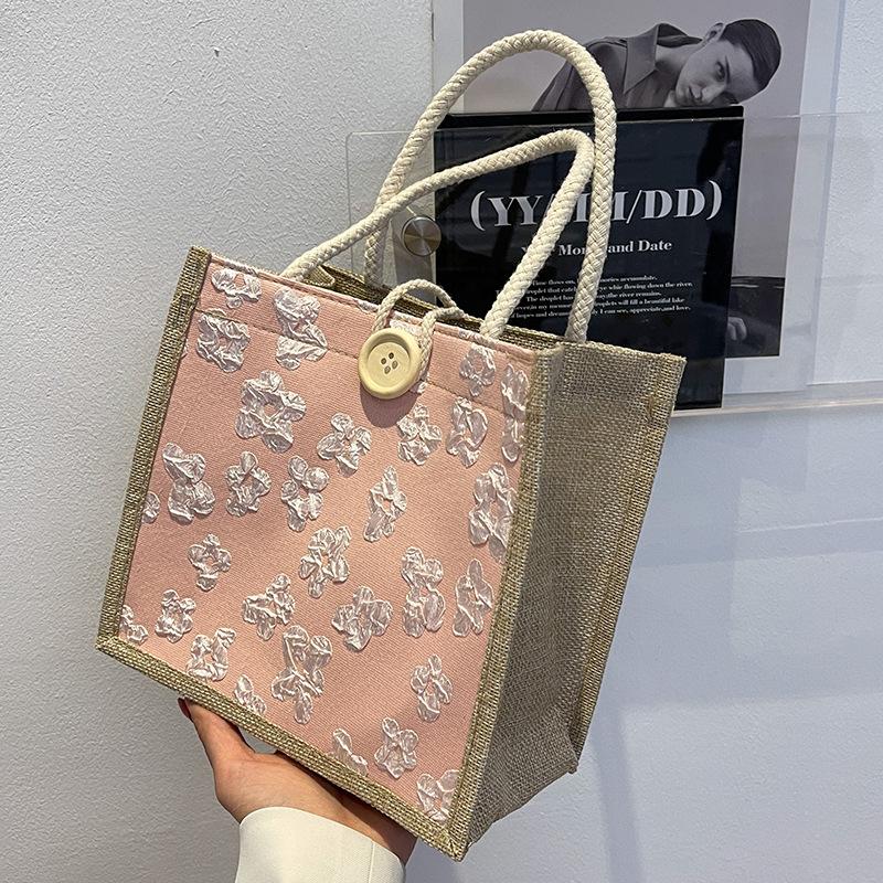 Die diesjährige beliebte Lunchbox-Bento-Tasche aus Rattangewebe, kleine Damen-Souvenirtasche