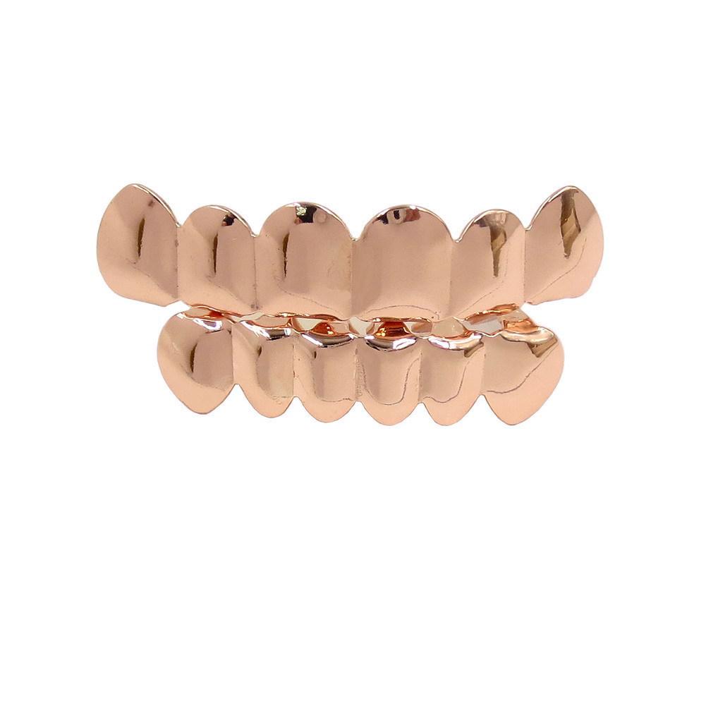 Trendy Hip Hop Grillz: Multi-Specification Hollow Pattern Six Teeth Jewelry