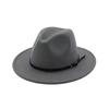 Jazz Cap Wide Brim Breathable Solid Color Fedora Hat Winter Floppy Women Cap Streetwear