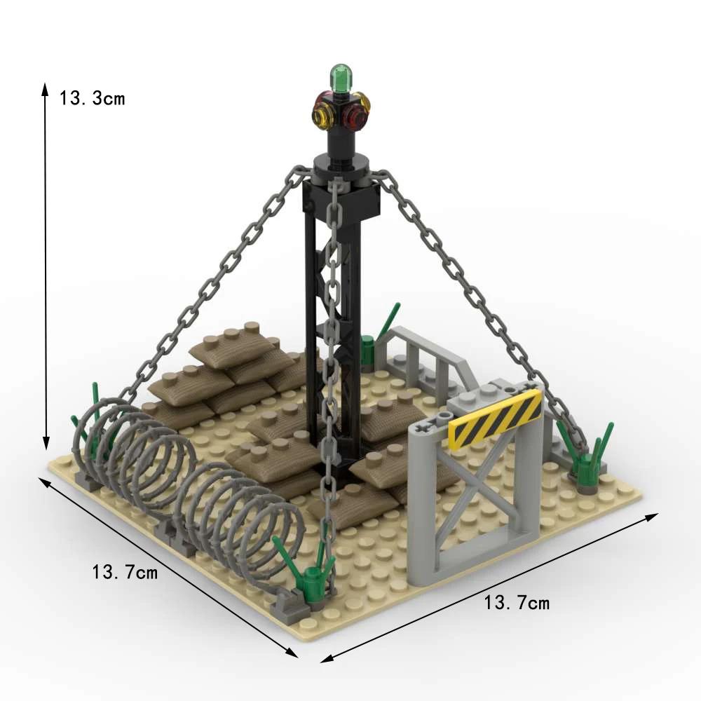 

MOC Model Military Series Modern Warfare Missile Base Silo Scene Assembly of Building Blocks DIY Decoration Toys for Children
