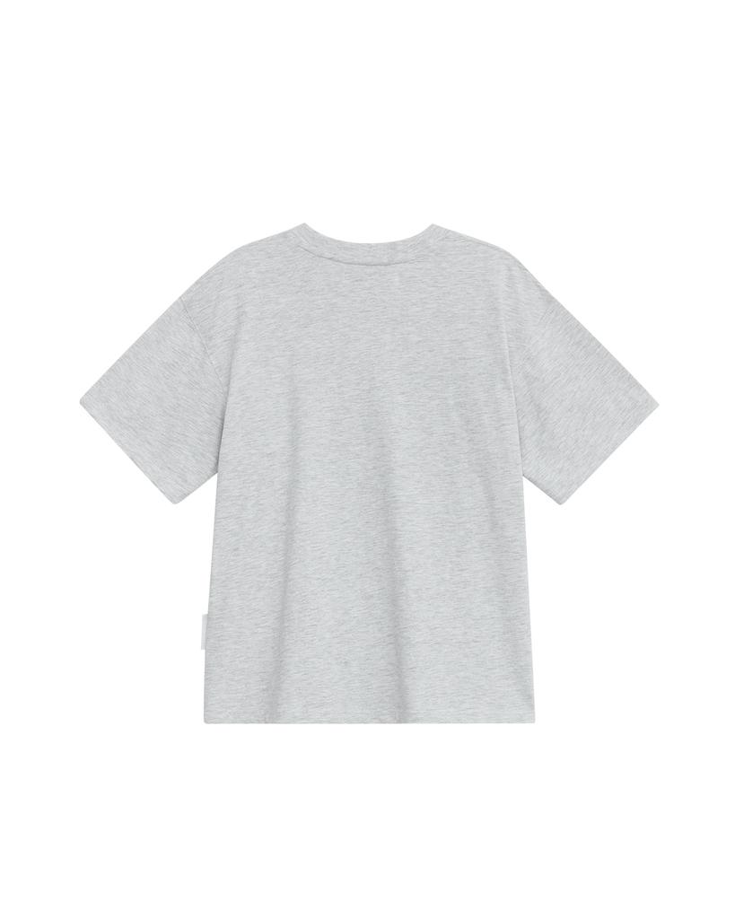 THEMUSEUMVISITOR Flag Doodle T-Shirt (White Melange)