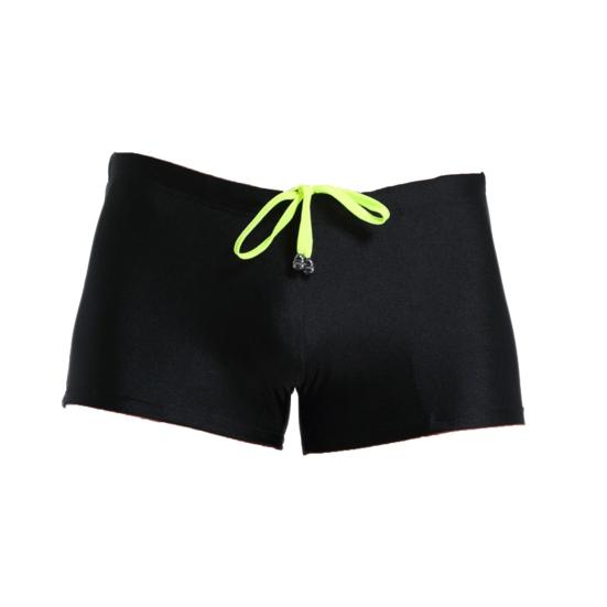 Low Rise High Elasticity 3D Cutting Swimming Trunks Men Solid Color Drawstring Swim Shorts Beachwear