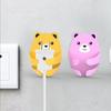 4Pcs Strong Adhesive Bear Plug Bracket Wear-Resistant Hug Bear Hook Power Plug Holder  Kitchen