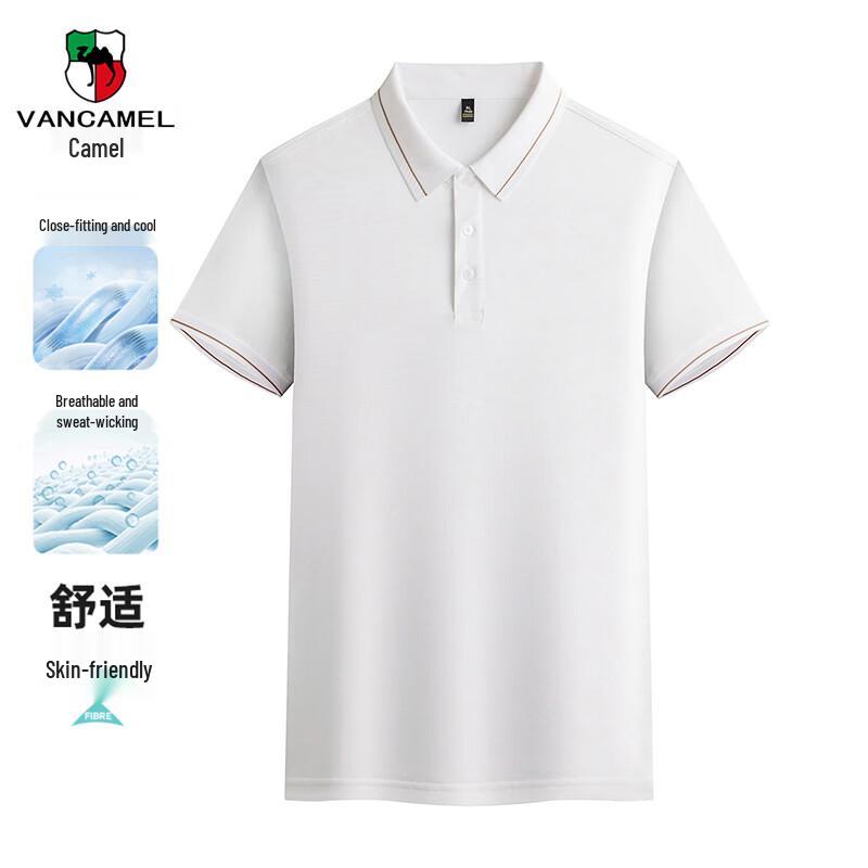 VANCAMEL Men s Breathable Quick-Dry Short Sleeve Polo Shirt 2XL