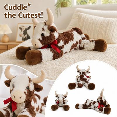 Cow Plush Stuffed Animal Toy - Cute Soft Cow Figure for Kids, Birthday Gift, Home Decoration