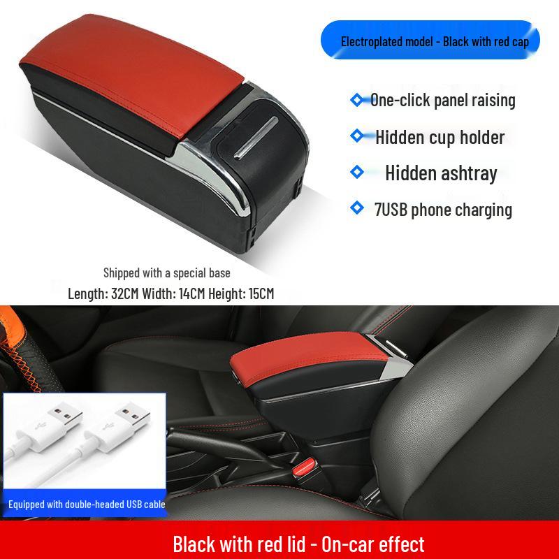 Third Gen 2014-20 Honda Fit Armrest Box - Sporty GK5 Interior Accessory