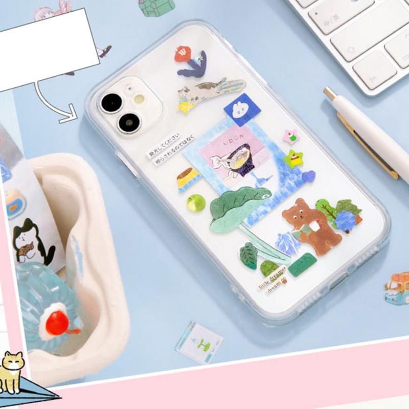 Aesthetic Sticker Adhesive Note Pad 20Sheets/Pad Scrapbooking Sticker for Journal Notebook Planner Phone Album Phone