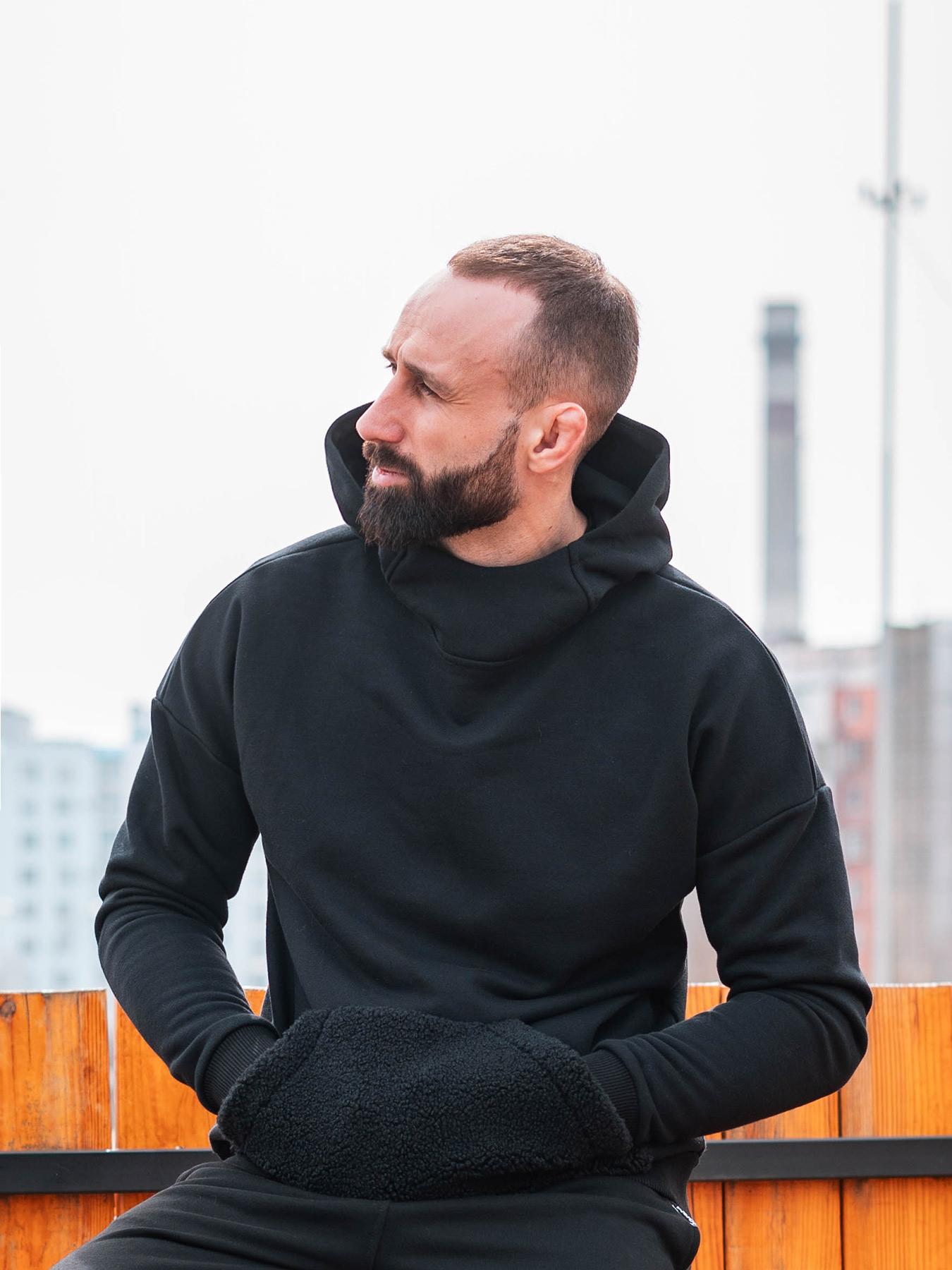 

Худі спортивне оверсайз Custom Wear Teddy чорне XL чорний
